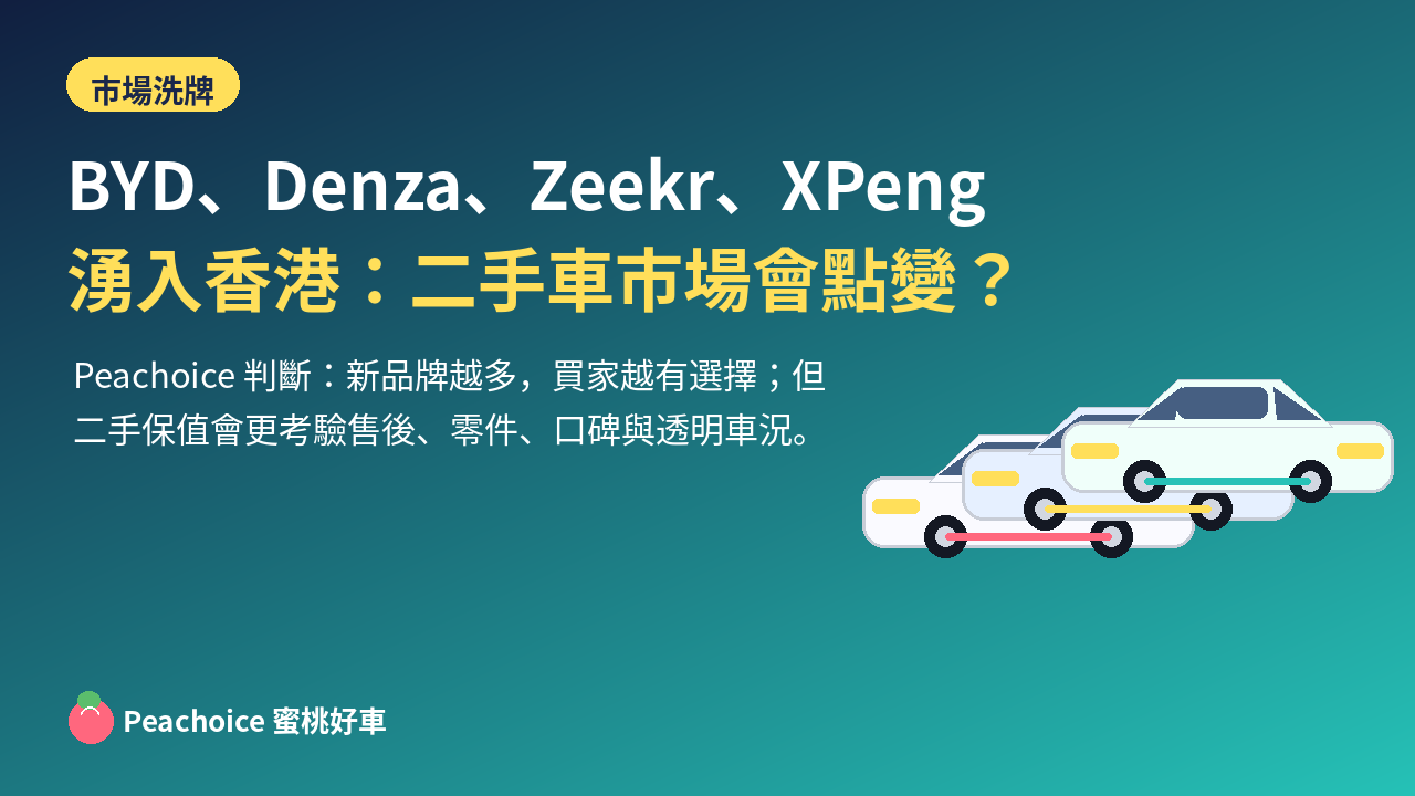 BYD、Denza、Zeekr、XPeng 湧入香港:中國電動車會否改寫二手車市場?